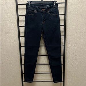 Fidelity SOLA Midrise Ankle High Rise Dark Blue Skinny Jeans